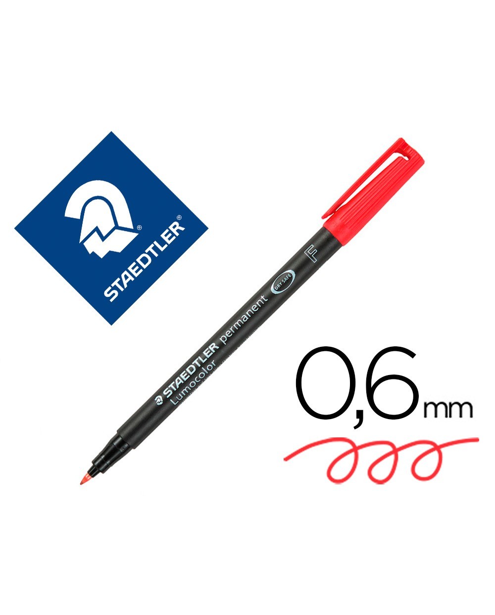 Rotulador staedtler lumocolor retroproyeccion punta de fibrapermanente 318 2 rojo punta fina redonda 06 mm