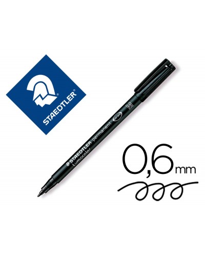 Rotulador staedtler lumocolor retroproyeccion punta de fibrapermanente 317 9 negro punta media redonda 08 1 mm