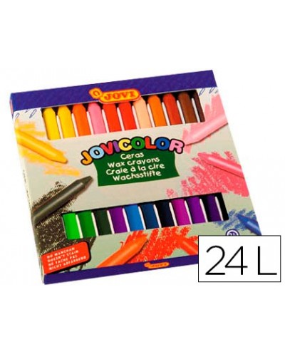 Lapices cera jovicolor caja de 24 colores