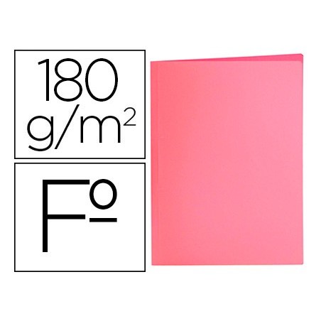 Subcarpeta liderpapel folio rosa pastel 180g m2