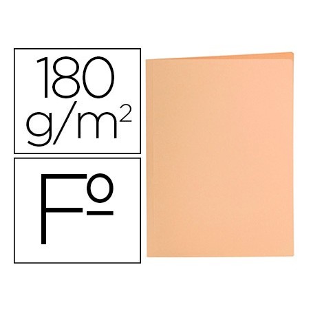 Subcarpeta liderpapel folio naranja pastel 180g m2