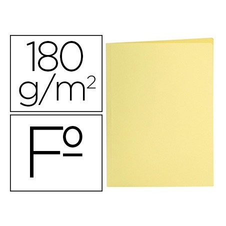 Subcarpeta liderpapel folio amarillo pastel 180g m2