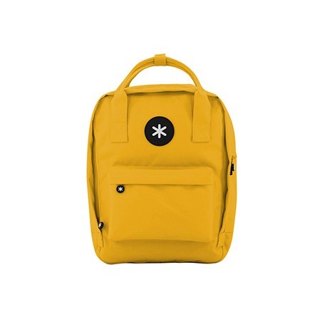 Cartera antartik mochila 2 asas y bolsillos exteriores amarillo 300x115x390 mm