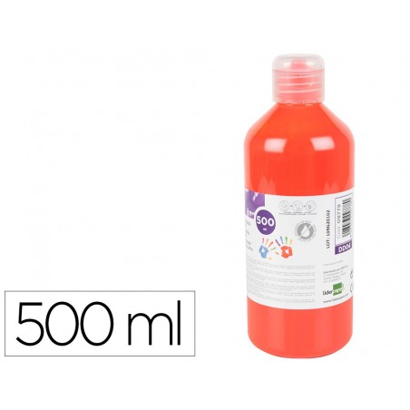 Pintura dedos liderpapel botella de 500 ml rojo