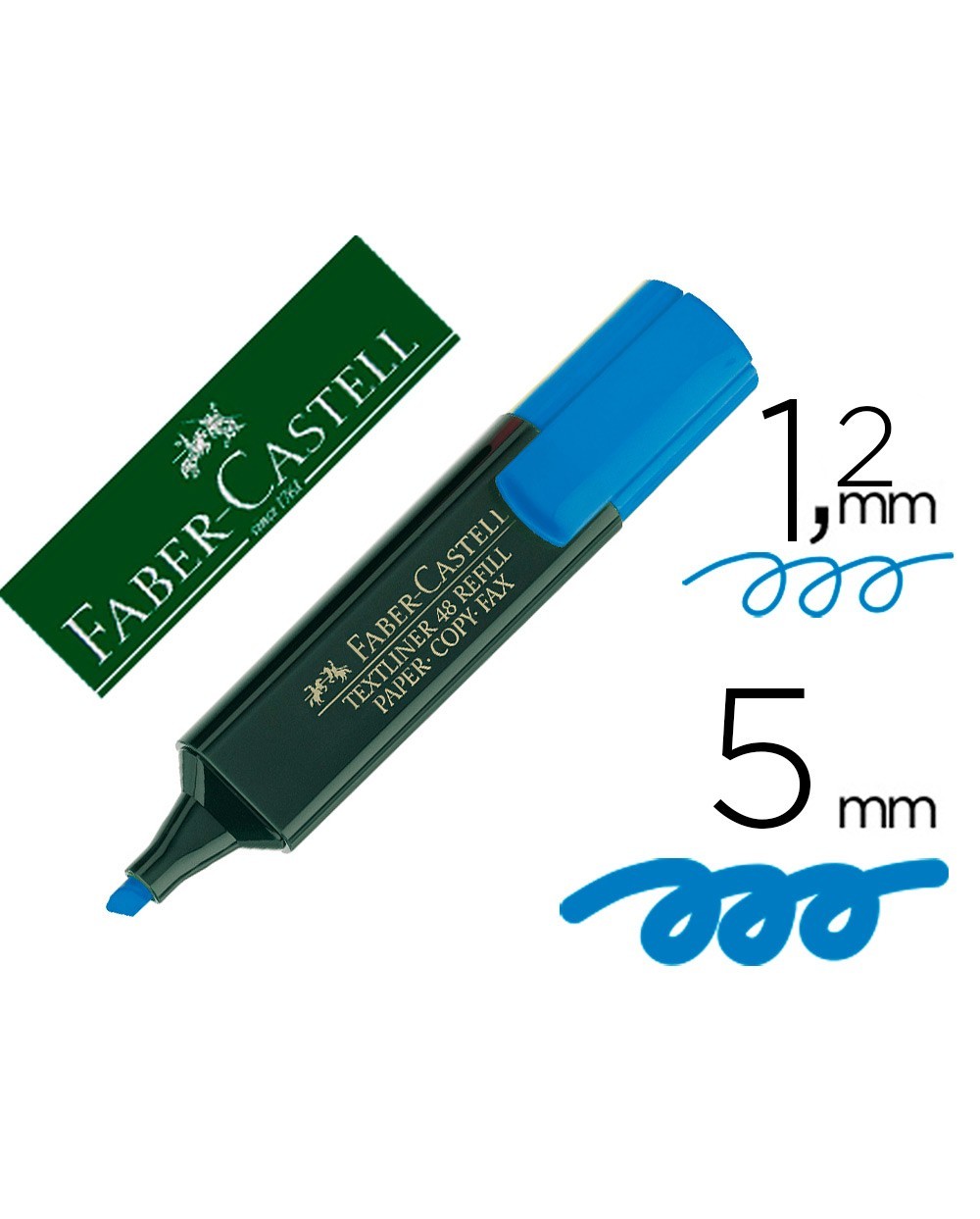 Rotulador faber fluorescente 48 51 azul