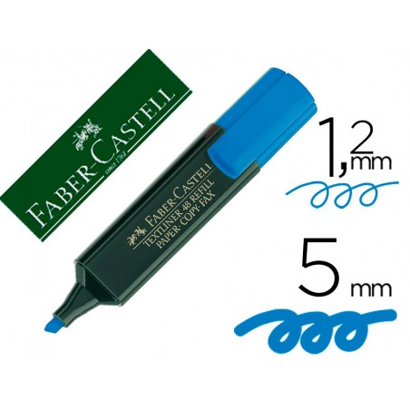 Rotulador faber fluorescente 48 51 azul