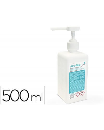 Gel hidroalcoholico alco aloe para manos limpia y desinfecta bote dosificador de 500 ml