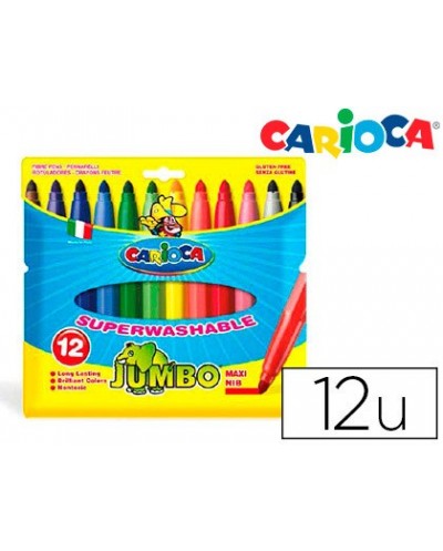 Rotulador carioca jumbo c 12 colores punta gruesa
