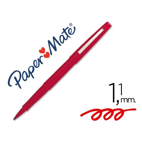 Rotulador paper mate flair original punta fibra 3102 1 rojo