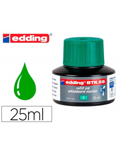 Tinta rotulador edding pizarra blanca btk 25 color verde frasco de 25 ml