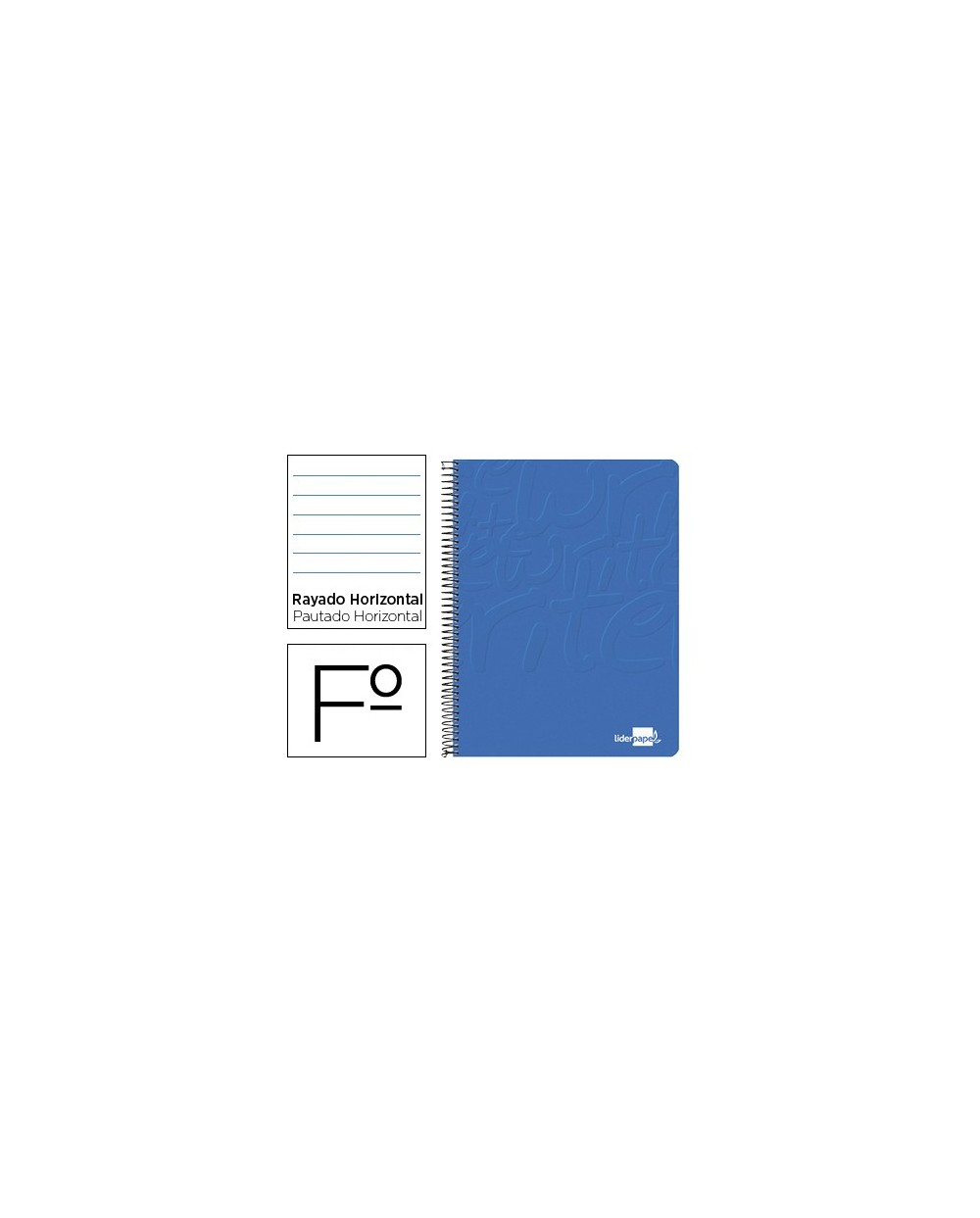 Cuaderno espiral liderpapel folio write tapa blanda 80h 60gr horizontal con margen color azul