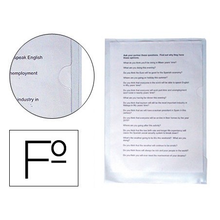 Carpeta dossier unero plastico q connect 180 mc folio transparente