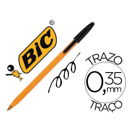 Boligrafo bic naranja negro
