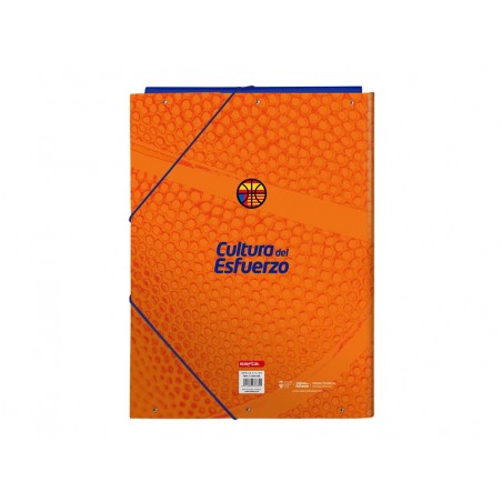 Carpeta gomas safta folio solapas valencia basket club 260x25x335 mm