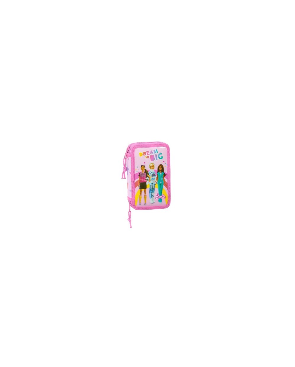 Plumier escolar safta barbie dreamer doble cremallera 28 piezas 125x40x195 mm Plumier escolar safta barbie dreamer doble cremallera 28 piezas 125x40x195 mm