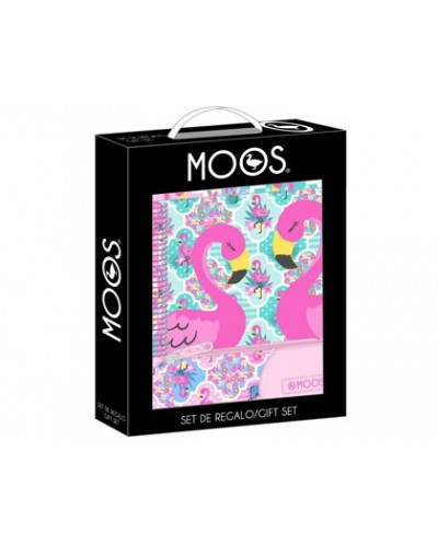 Set regalo safta pequeno moos flamingo pink 280x350x60 mm