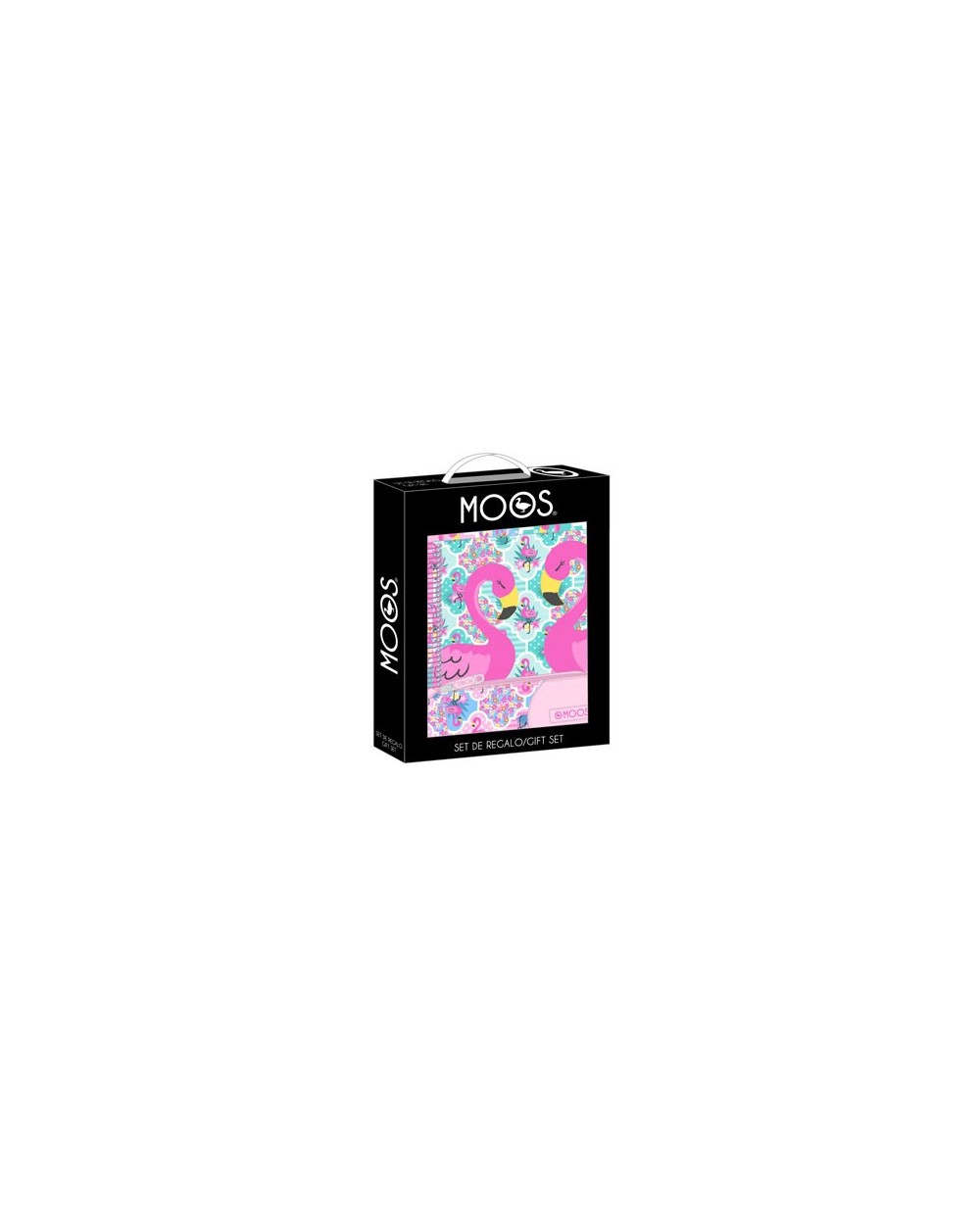 Set regalo safta pequeno moos flamingo pink 280x350x60 mm