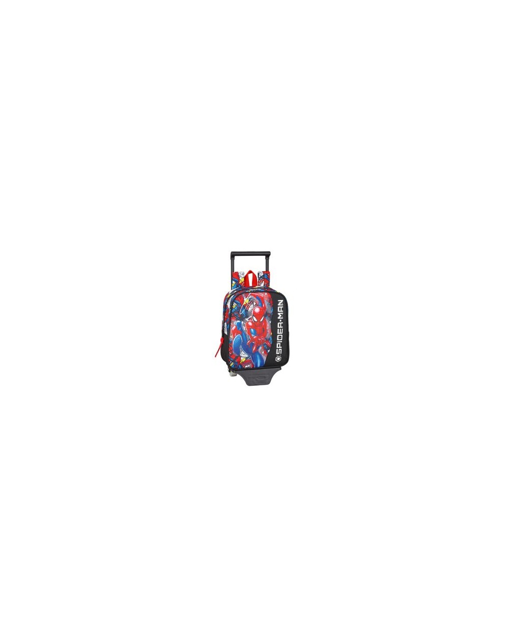 Cartera escolar safta con carro spiderman super hero 220x280x100 mm