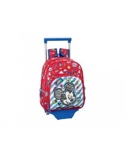 Cartera escolar safta con carro mickey mouse maker 280x340x100 mm