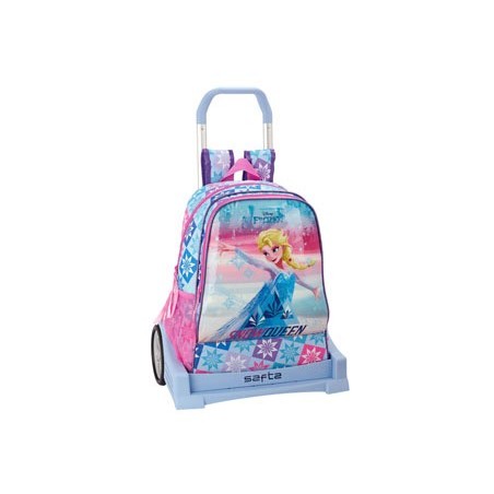 Cartera escolar safta con carro frozen ice magic 320x440x160 mm