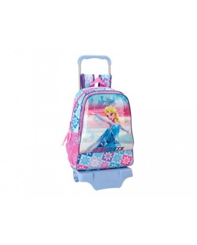 Cartera escolar con carro safta frozen ice magic 330x420x140 mm