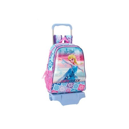 Cartera escolar con carro safta frozen ice magic 330x420x140 mm