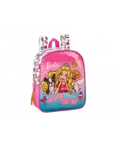 Cartera escolar safta barbie celebration mochila guarderia adaptable a carro 220x270x100 mm