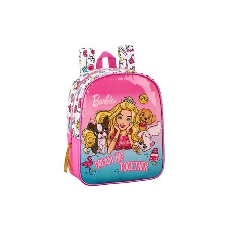 Cartera escolar safta barbie celebration mochila guarderia adaptable a carro 220x270x100 mm