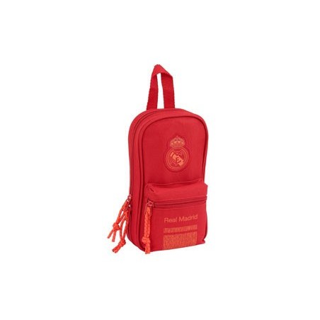 Plumier escolar safta real madrid 3 equipacion 18 19 mochila con 4 portatodos vacios 120x50x230 mm