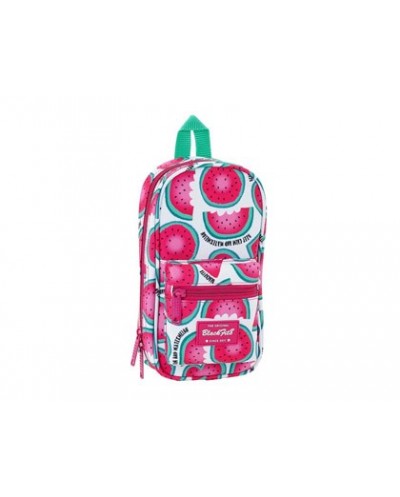 Plumier escolar safta blackfit8 watermelon mochila con 4 portatodos vacios 120x50x230 mm