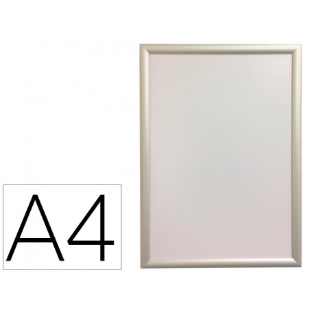 Marco porta anuncios q connect din a4 marco de aluminio 24x327x12 cm