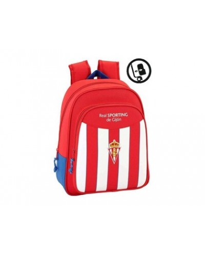 Cartera escolar safta real sporting de gijon mochila infantil adaptable a carro 270x330x100 mm