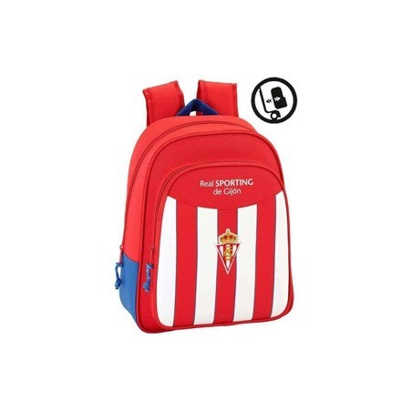 Cartera escolar safta real sporting de gijon mochila infantil adaptable a carro 270x330x100 mm