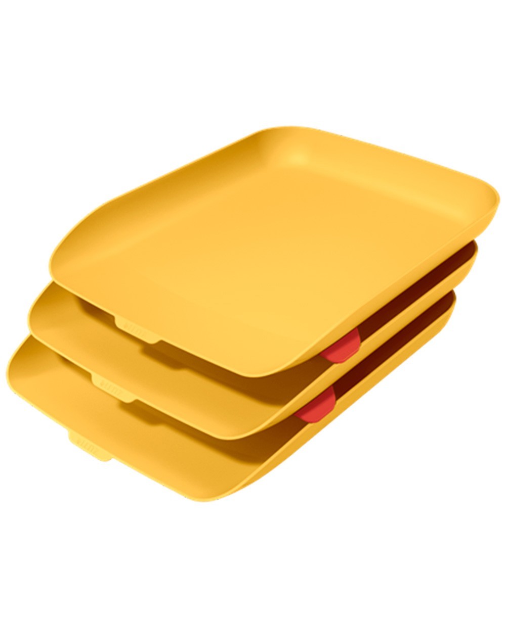 Bandeja sobremesa plastico leitz cosy set de 3 unidades amarillo
