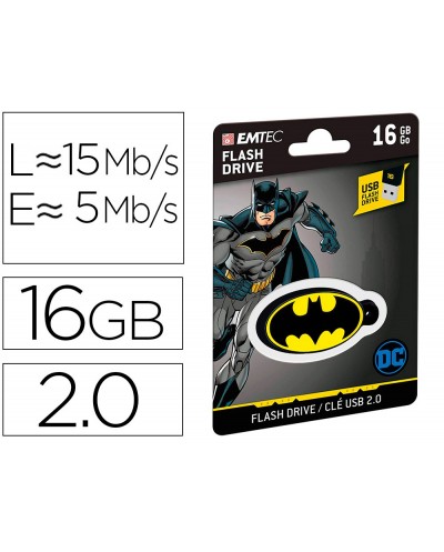 Memoria usb emtec flash 16 gb usb 20 collector batman