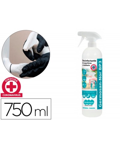 Limpiador higienizante desinfectante germosan para superficies y mobiliario bote pulverizador de 750 ml