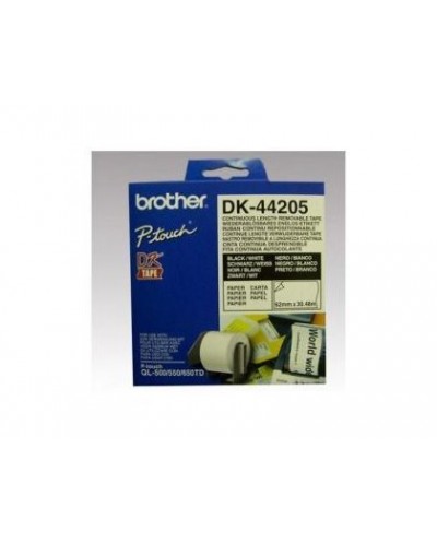 Consumibles brother cinta cont papel blanca remov 62mm