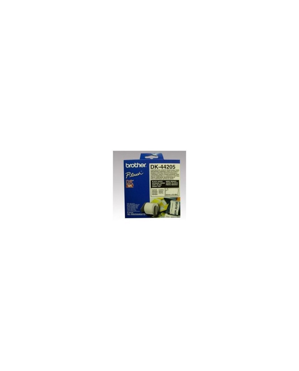 Consumibles brother cinta cont papel blanca remov 62mm