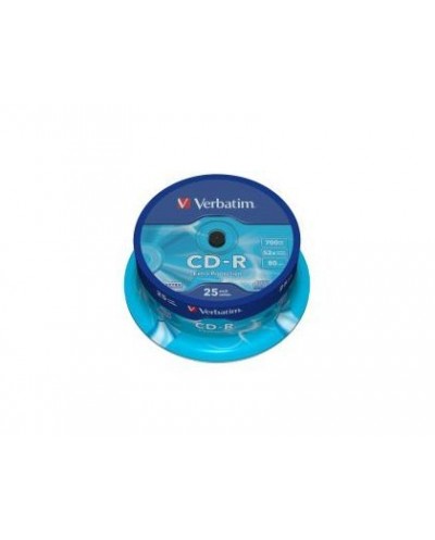 Cd r verbatim capacidad 700mb velocidad 52x pack 25 unidades