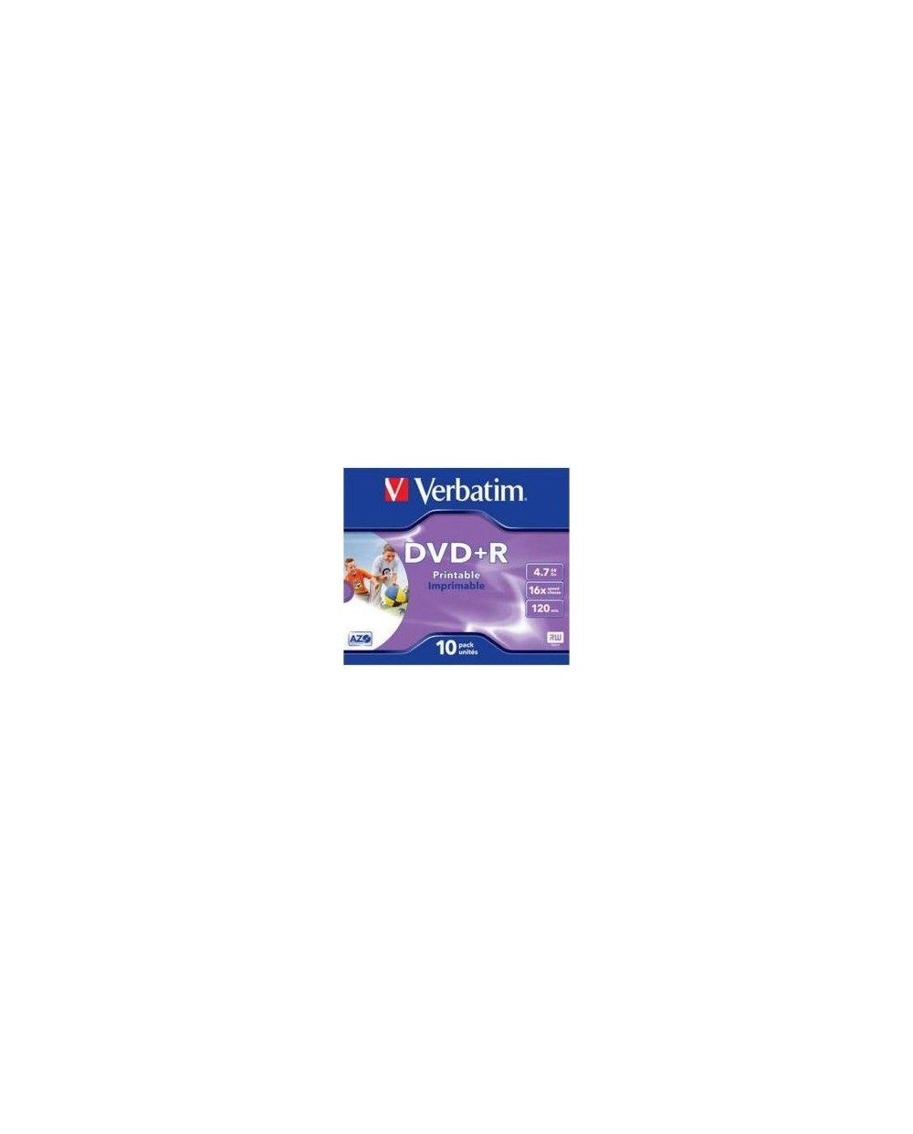 Dvdr verbatim imprimible capacidad 47 gb velocidad 16x pack 10 unidades