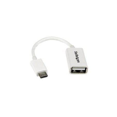 Adaptadores startech cable usb otg blanco 12cm