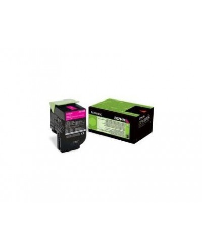 Consumible impresora laser lexmark 802hm toner magenta ac retorn