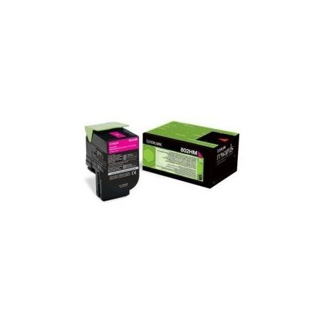 Consumible impresora laser lexmark 802hm toner magenta ac retorn