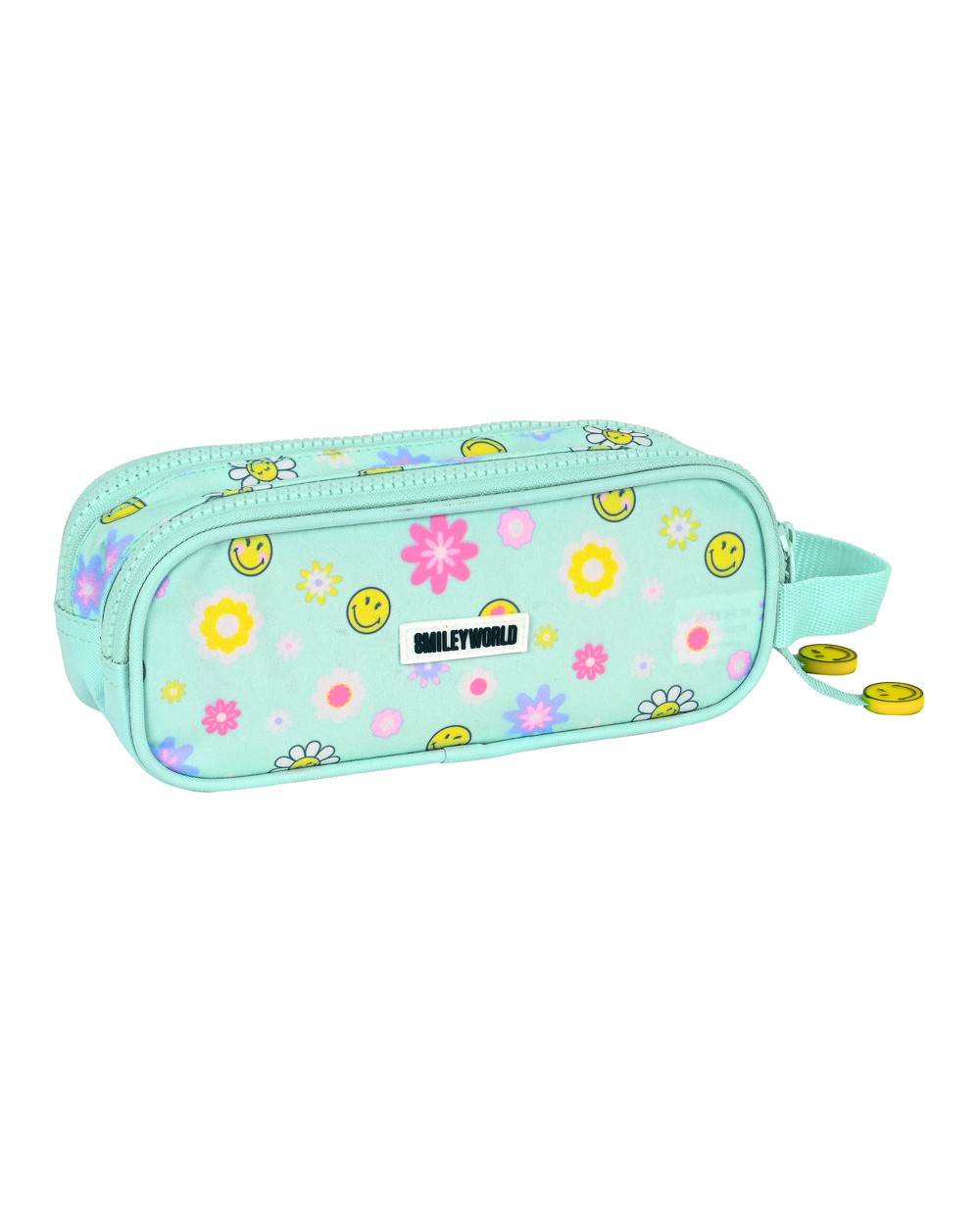 Bolso escolar safta portatodo smiley world summer fun doble 210x60x80 mm