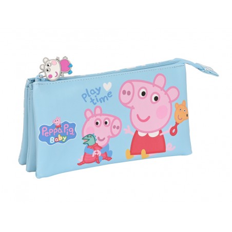 Bolso escolar safta portatodo peppa pig baby triple 220x30x120 mm