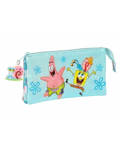 Bolso escolar safta portatodo bob esponja stay postive triple 220x30x120 mm