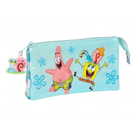 Bolso escolar safta portatodo bob esponja stay postive triple 220x30x120 mm