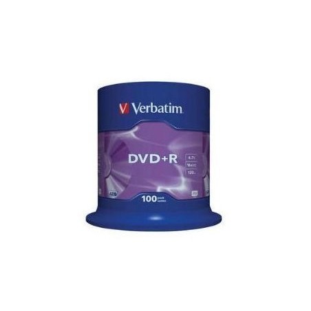 Dvdr verbatim capacidad 47 gb velocidad 16x pack 100 unidades