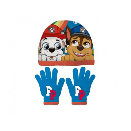 Set gorro y guantes infantil safta navidad paw patrol