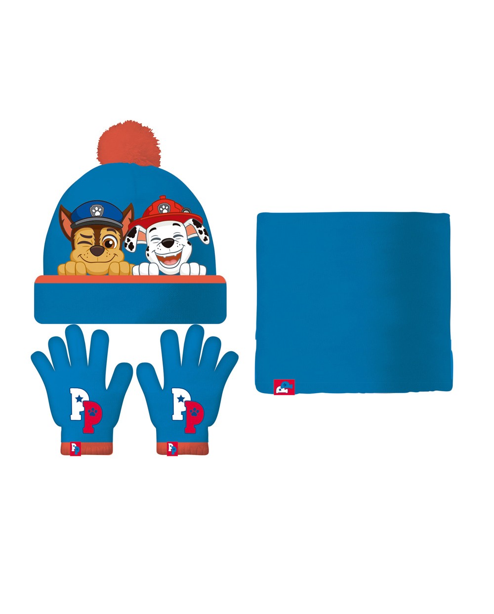 Set gorro guantes y buff bebe safta navidad paw patrol